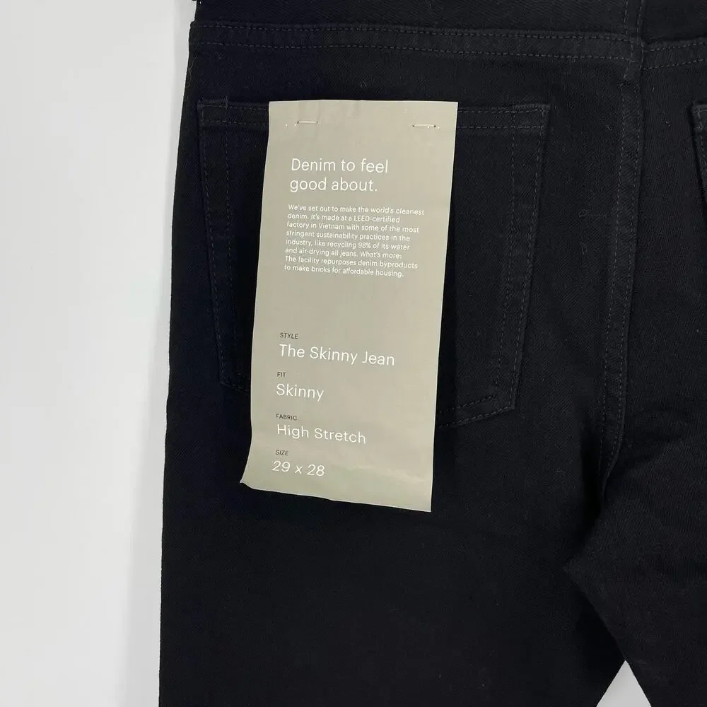 Everlane The Skinny Jean Black Men's‎ Size 29x28 NWT